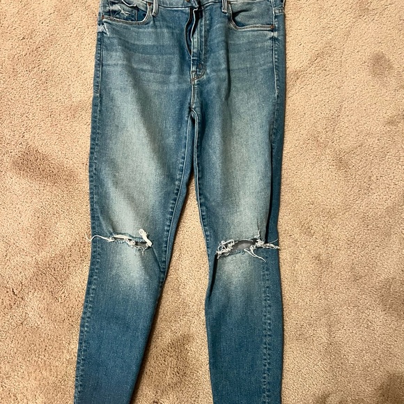 MOTHER High Waisted Looker Ankle Fray Jeans 28 - Picture 6 of 10